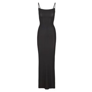 SKIMS Black Slim Slip Maxi Dress
